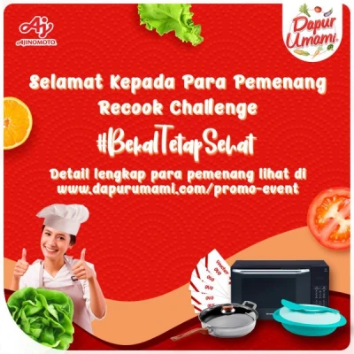 Selamat untuk seluruh pemenang recook challenge #BekalTetapSehat